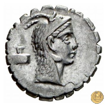 412/1 - denario L. Roscius Fabatus 64 BC (Roma)