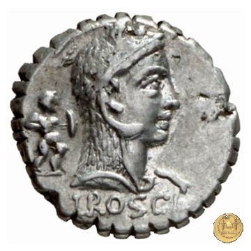 412/1 - denario L. Roscius Fabatus 64 BC (Roma)