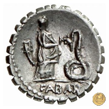 412/1 - denario L. Roscius Fabatus 64 BC (Roma)