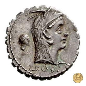 412/1 - denario L. Roscius Fabatus 64 BC (Roma)