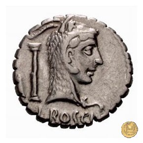 412/1 - denario L. Roscius Fabatus 64 BC (Roma)