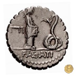 412/1 - denario L. Roscius Fabatus 64 BC (Roma)