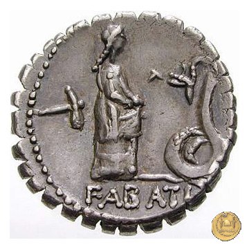 412/1 - denario L. Roscius Fabatus 64 BC (Roma)