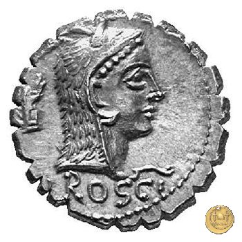 412/1 - denario L. Roscius Fabatus 64 BC (Roma)