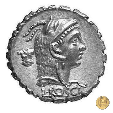 412/1 - denario L. Roscius Fabatus 64 BC (Roma)