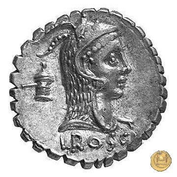 412/1 - denario L. Roscius Fabatus 64 BC (Roma)