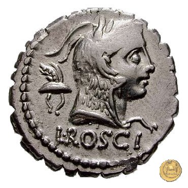 412/1 - denario L. Roscius Fabatus 64 BC (Roma)