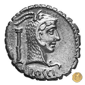 412/1 - denario L. Roscius Fabatus 64 BC (Roma)