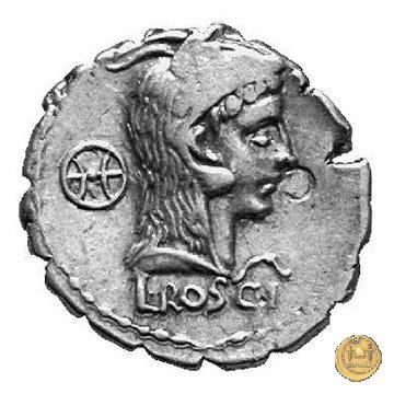 412/1 - denario L. Roscius Fabatus 64 BC (Roma)