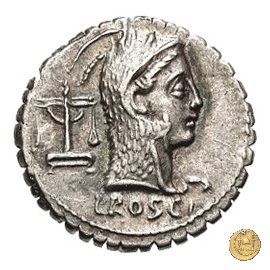 412/1 - denario L. Roscius Fabatus 64 BC (Roma)