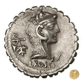 412/1 - denario L. Roscius Fabatus 64 BC (Roma)