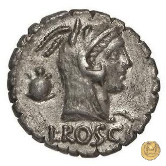 412/1 - denario L. Roscius Fabatus 64 BC (Roma)