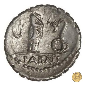 412/1 - denario L. Roscius Fabatus 64 BC (Roma)