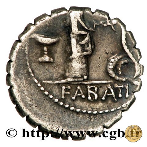 412/1 - denario L. Roscius Fabatus 64 BC (Roma)