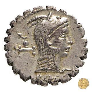 412/1 - denario L. Roscius Fabatus 64 BC (Roma)