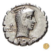 412/1 - denario L. Roscius Fabatus 64 BC (Roma)