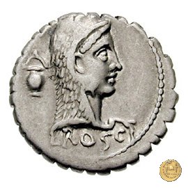 412/1 - denario L. Roscius Fabatus 64 BC (Roma)