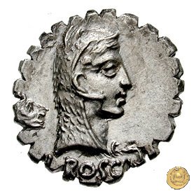 412/1 - denario L. Roscius Fabatus 64 BC (Roma)