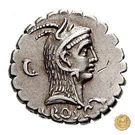 412/1 - denario L. Roscius Fabatus 64 BC (Roma)