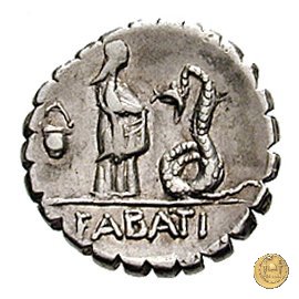 412/1 - denario L. Roscius Fabatus 64 BC (Roma)