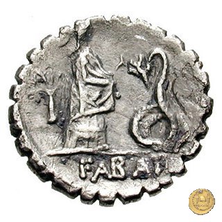 412/1 - denario L. Roscius Fabatus 64 BC (Roma)