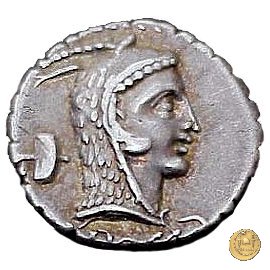 412/1 - denario L. Roscius Fabatus 64 BC (Roma)