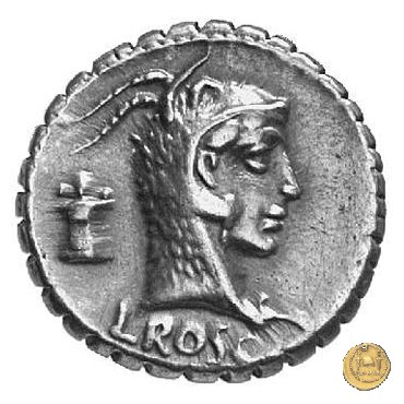 412/1 - denario L. Roscius Fabatus 64 BC (Roma)