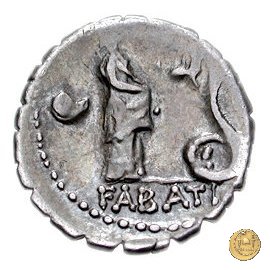 412/1 - denario L. Roscius Fabatus 64 BC (Roma)