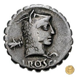 412/1 - denario L. Roscius Fabatus 64 BC (Roma)