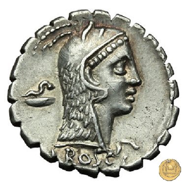 412/1 - denario L. Roscius Fabatus 64 BC (Roma)