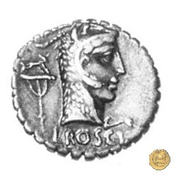 412/1 - denario L. Roscius Fabatus 64 BC (Roma)