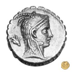 412/1 - denario L. Roscius Fabatus 64 BC (Roma)