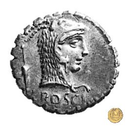 412/1 - denario L. Roscius Fabatus 64 BC (Roma)