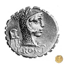 412/1 - denario L. Roscius Fabatus 64 BC (Roma)