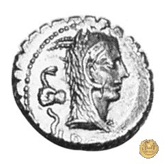 412/1 - denario L. Roscius Fabatus 64 BC (Roma)