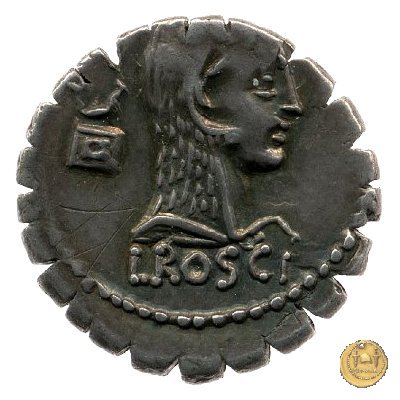 412/1 - denario L. Roscius Fabatus 64 BC (Roma)