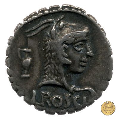 412/1 - denario L. Roscius Fabatus 64 BC (Roma)