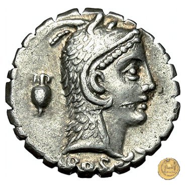 412/1 - denario L. Roscius Fabatus 64 BC (Roma)