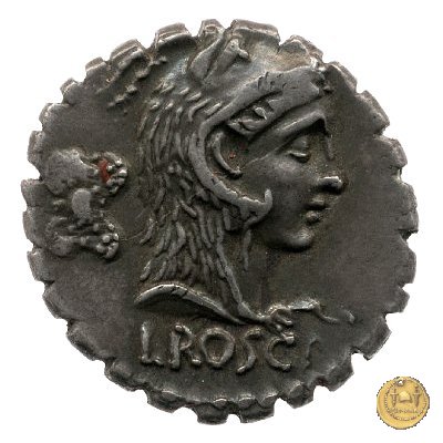 412/1 - denario L. Roscius Fabatus 64 BC (Roma)