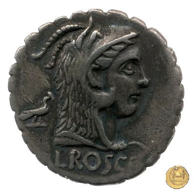 412/1 - denario L. Roscius Fabatus 64 BC (Roma)