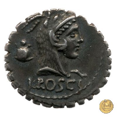 412/1 - denario L. Roscius Fabatus 64 BC (Roma)