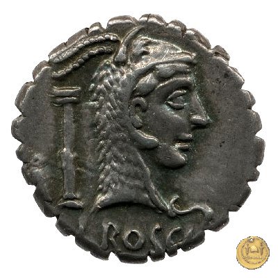 412/1 - denario L. Roscius Fabatus 64 BC (Roma)