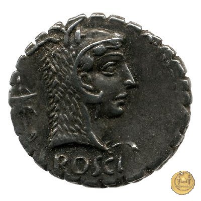 412/1 - denario L. Roscius Fabatus 64 BC (Roma)