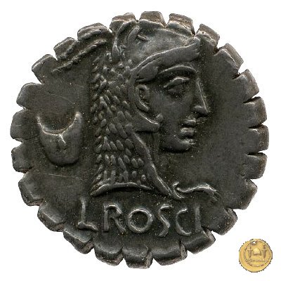 412/1 - denario L. Roscius Fabatus 64 BC (Roma)