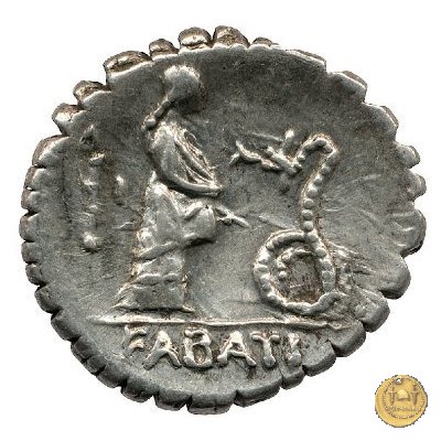 412/1 - denario L. Roscius Fabatus 64 BC (Roma)