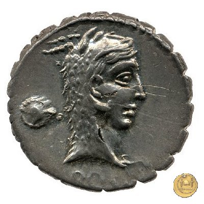 412/1 - denario L. Roscius Fabatus 64 BC (Roma)