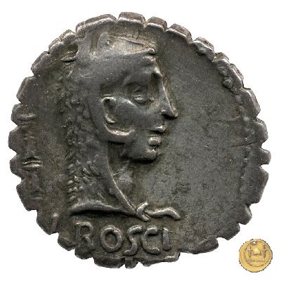 412/1 - denario L. Roscius Fabatus 64 BC (Roma)