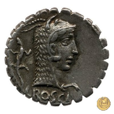 412/1 - denario L. Roscius Fabatus 64 BC (Roma)