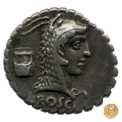 412/1 - denario L. Roscius Fabatus 64 BC (Roma)