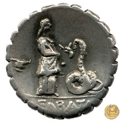 412/1 - denario L. Roscius Fabatus 64 BC (Roma)